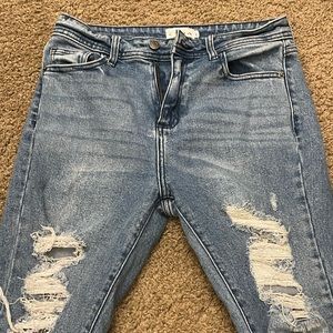 High-Rise distressed skinny jeans size:5